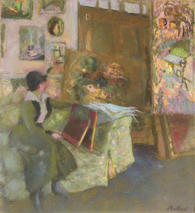 Le modèle au divan vert - Edouard Vuillard