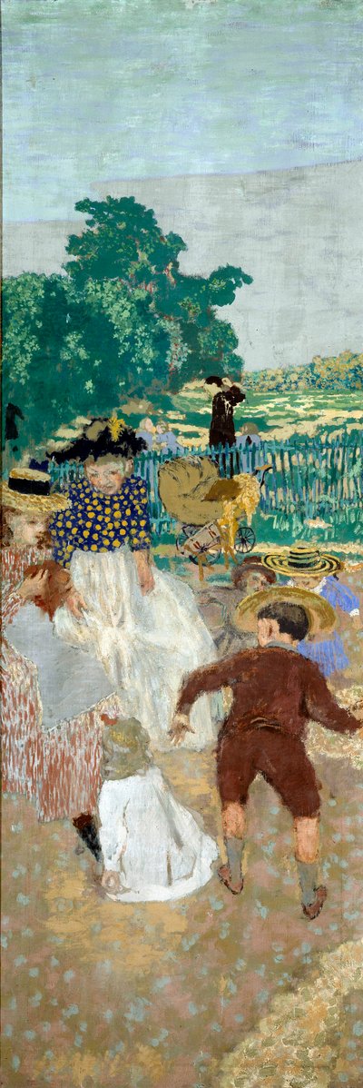 Les jardins publics : Les nourrices (à gauche) (détail) - Edouard Vuillard