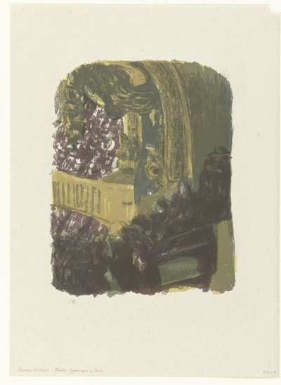 Tribune et balcons avec public au Théâtre Gymnase à Paris - Edouard Vuillard