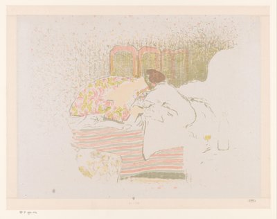 Femme avec enfant sur le lit - Edouard Vuillard