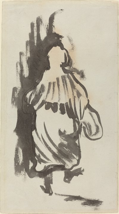Figure marchant vue de dos - Edouard Vuillard