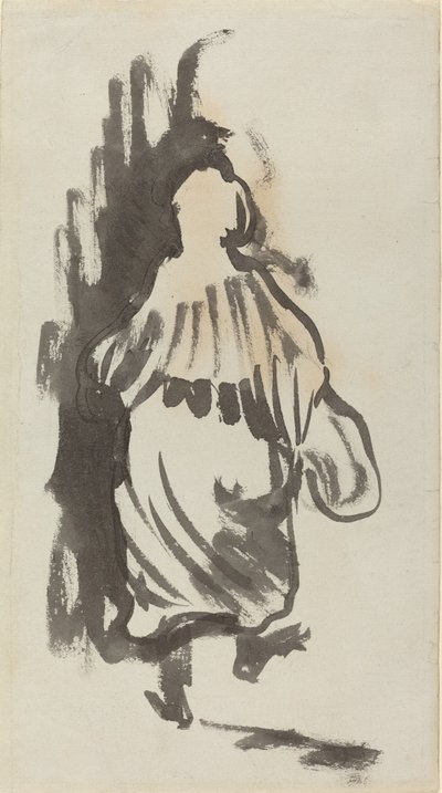 Figure marchant vue de dos - Edouard Vuillard