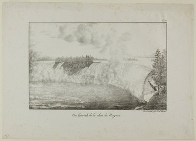 Vue des chutes du Niagara - Edouard de Montule