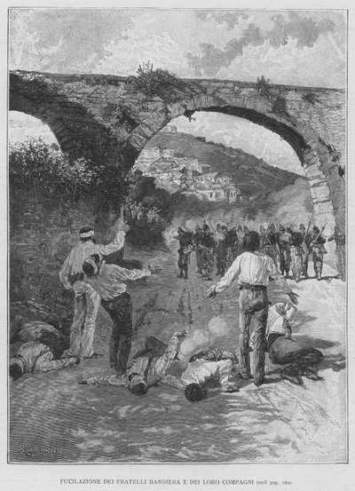 Exécution des frères Bandiera et de leurs compagnons - Edouardo Matania