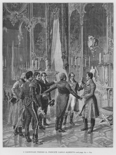 Les Carbonari chez le prince Charles-Albert - Edouardo Matania
