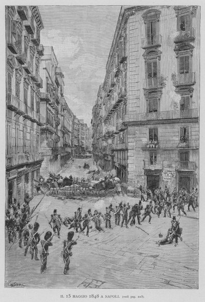 Le 15 mai 1848 à Naples - Edouardo Matania