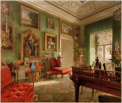 La chambre verte au château de Berlin - Eduard Gärtner