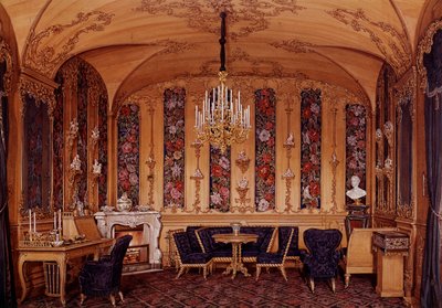 Vue du cabinet de chêne d
