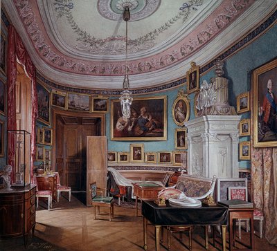 Vue de la chambre de Paul Ier (1754-1801) à Gatchina - Eduard Hau