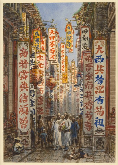 Rue à Canton - Eduard Hildebrandt