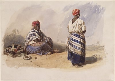 Deux vendeuses de rue de couleur ; l