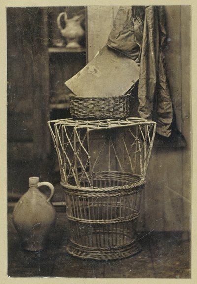 Nature morte avec panier, cruche, carafe et portfolio - Eduard Isaac Asser