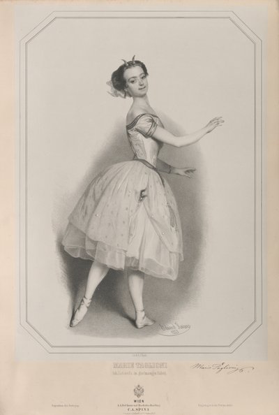 Portrait de la ballerine Marie Taglioni 1804-1884 en Satanella, 1853 - Eduard Kaiser