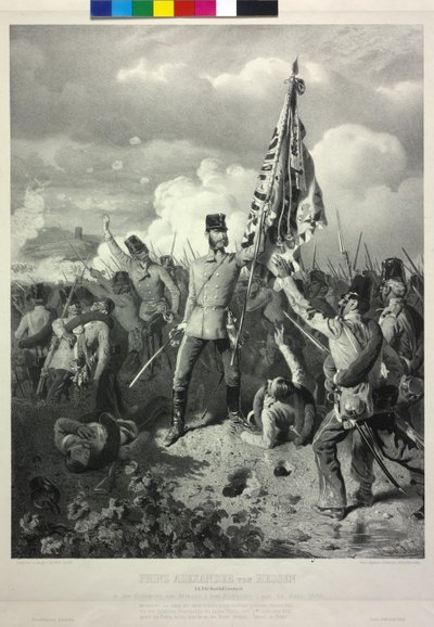 Prince Alexandre de Hesse k. k. lieutenant maréchal de camp dans la bataille du Mincio à Solferino le 24 juin 1859 - Eduard Kaiser