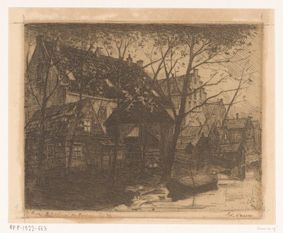 Arrière des maisons le long de l