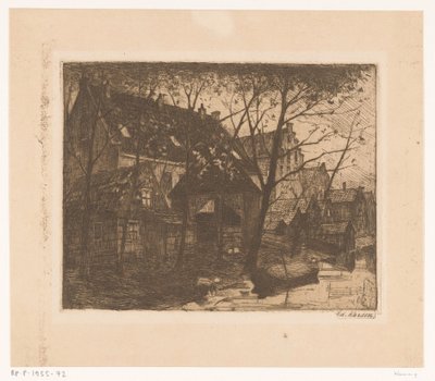 Arrière des maisons le long de l