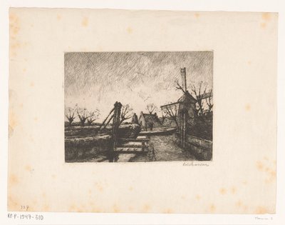 Chemin avec pont le long d