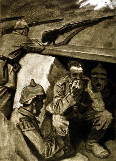 Un harmonica dans les tranchées, illustration d