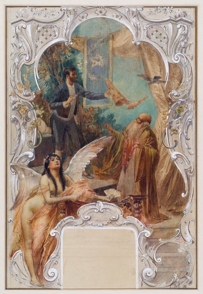 Prestidigitateur (esquisse pour une fresque au Varieté Ronacher, Vienne) - Eduard Veith