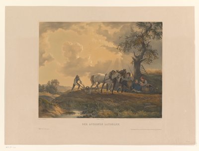 Figures labourant la terre - Eduard Weixlgärtner