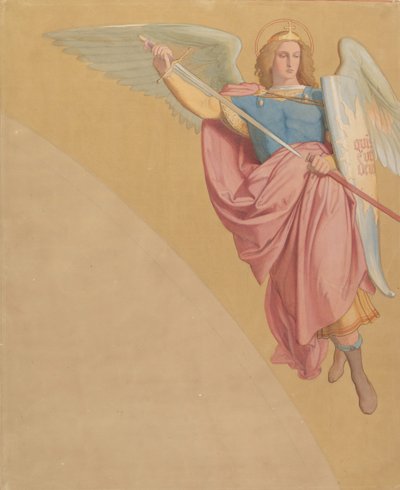 Archange Tirant une Épée, 1825-86 - Eduard von Steinle