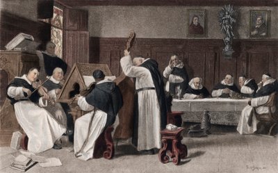 Sieste au monastère - Eduard von after Grutzner