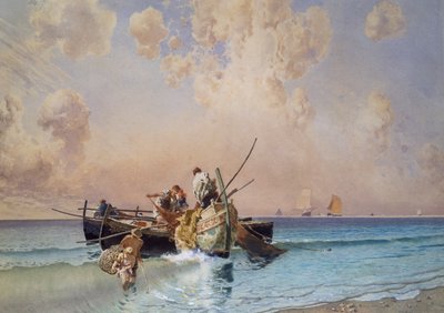 Retour de la pêche, par Eduardo Dalbono - Eduardo Dalbono