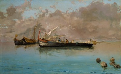 Marina avec des bateaux de pêche - Eduardo Dalbono