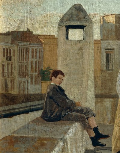 La terrasse (détail) - Eduardo Dalbono