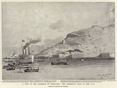 Visite au gouverneur de Gibraltar, le bateau de l
