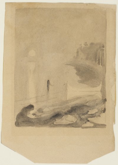 Un bateau attaché à un quai, 1892 - Edvard Munch