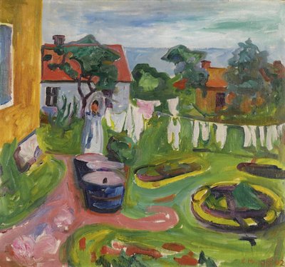 Vêtements sur une corde à Asgardstrand - Edvard Munch