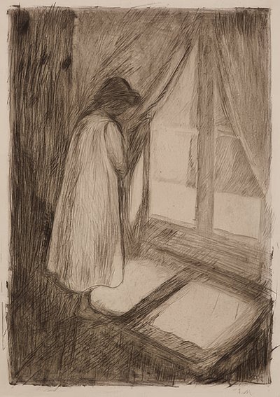 La Fille à la fenêtre - Edvard Munch