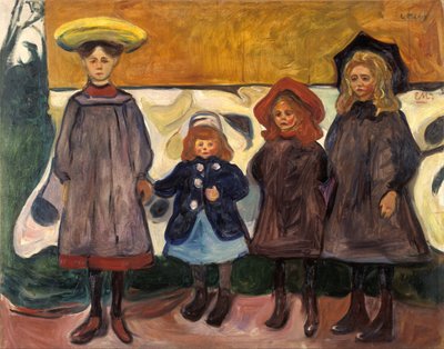 Quatre filles à Åsgårdstrand - Edvard Munch