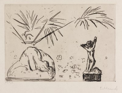 Intérieur orné de sculptures - Edvard Munch