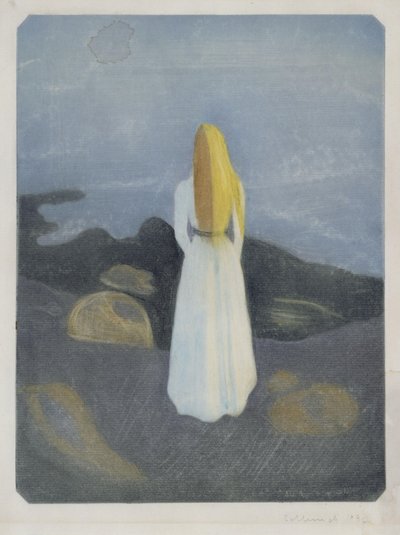Jeune femme sur la plage (La solitaire) - Edvard Munch