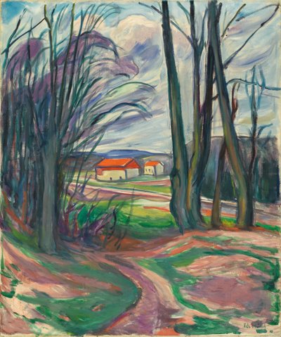 Paysage à Skoyen, années 1920 - Edvard Munch