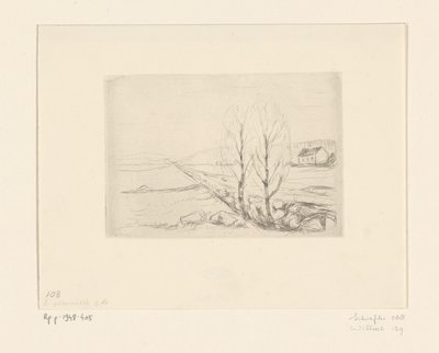 Paysage avec maison - Edvard Munch
