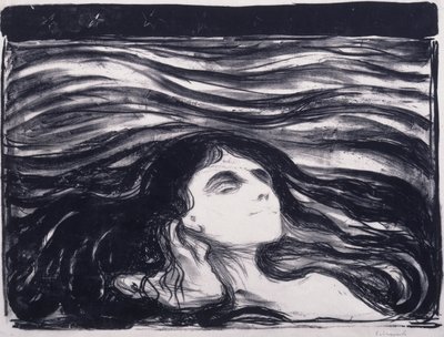 Amants dans les vagues - Edvard Munch
