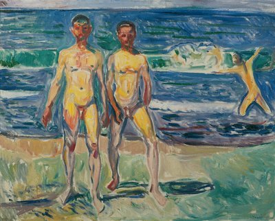Hommes au bord de la mer - Edvard Munch