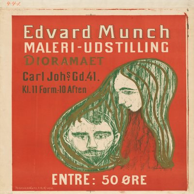 Männerkopf im Frauenhaar - Edvard Munch