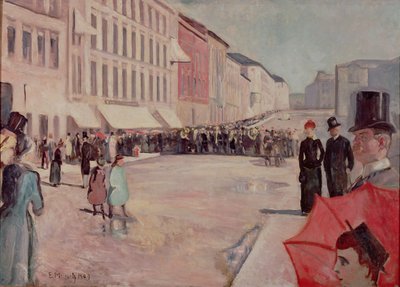 Fanfare militaire sur Karl-Johann Street, Oslo - Edvard Munch