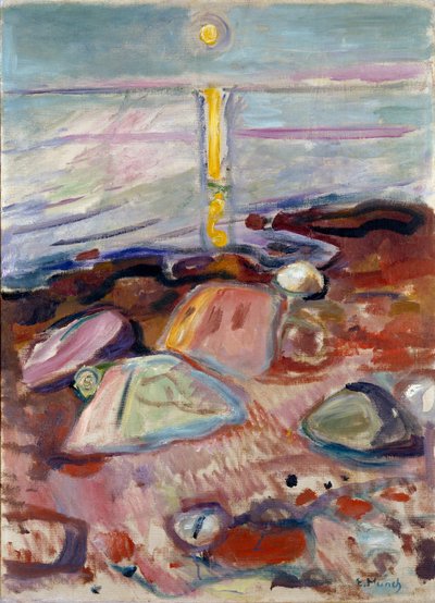 Clair de lune sur la plage - Edvard Munch