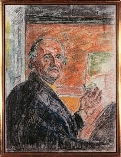 Norvège, Oslo, Autoportrait avec une craie - Edvard Munch