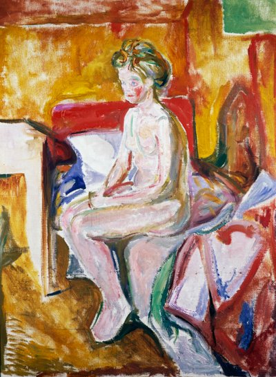 Nu au bord du lit - Edvard Munch