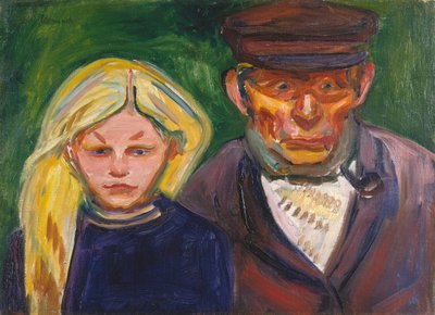 Vieux pêcheur et sa fille - Edvard Munch
