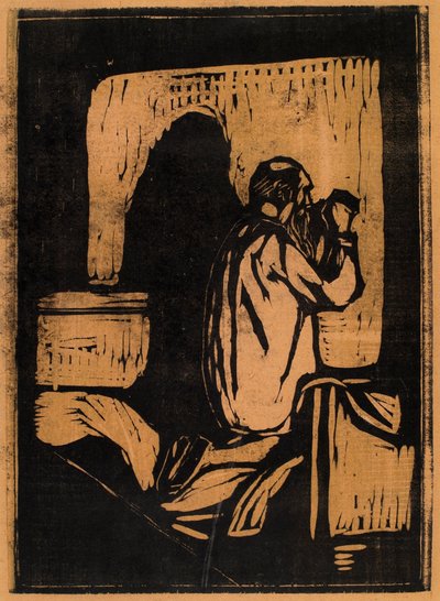 Vieil homme priant - Edvard Munch