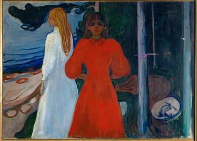 Rouge et blanc (huile sur toile) - Edvard Munch