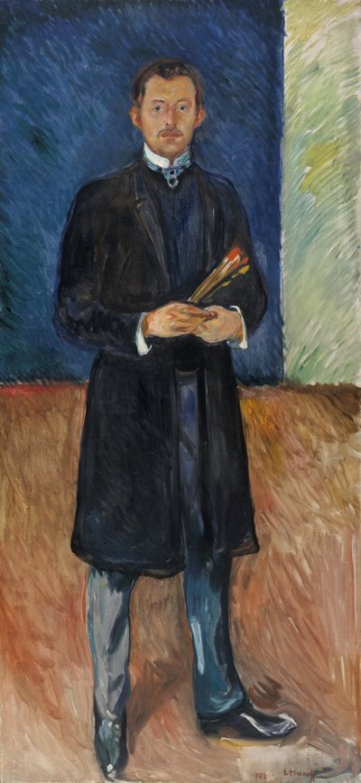 Autoportrait avec des pinceaux - Edvard Munch
