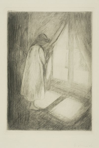 La fille à la fenêtre - Edvard Munch